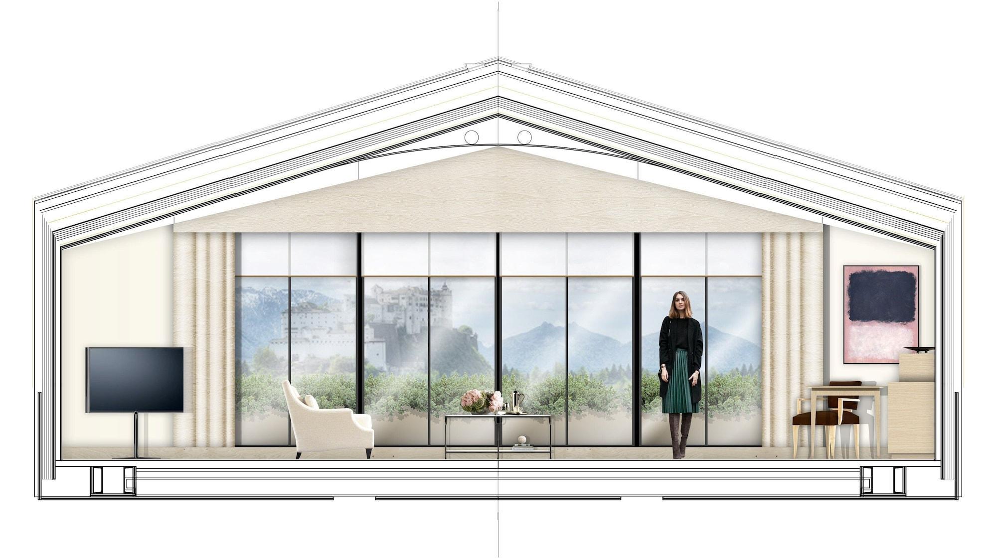 Hotel Sacher Salzburg Kültér fotó A section of a proposed penthouse apartment